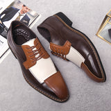 Contrast Color Patchwork Formal Dress Shoes for Male