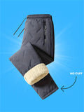 Unisex Casual Wear Winter Warm Fleece Lined Straight/Jogger Pants