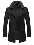 Men's Classic Warm Wool Blend Trench Coat