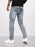 Men's Hip Hop Stretchy Tear-Resistant Biker Jeans