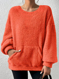 Women's Cozy Fleece Loose Fit Pocket Long Sleeve Pullover Sweatshirts
