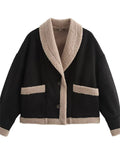 Women's Winter  Lapel Single Breasted Fleece-lined Coat