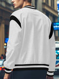Men's Stand Collar Single-Breasted Baseball Jacket