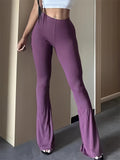 Women Casual High Waist Slim Fit Stretchy Flared Yoga Pants