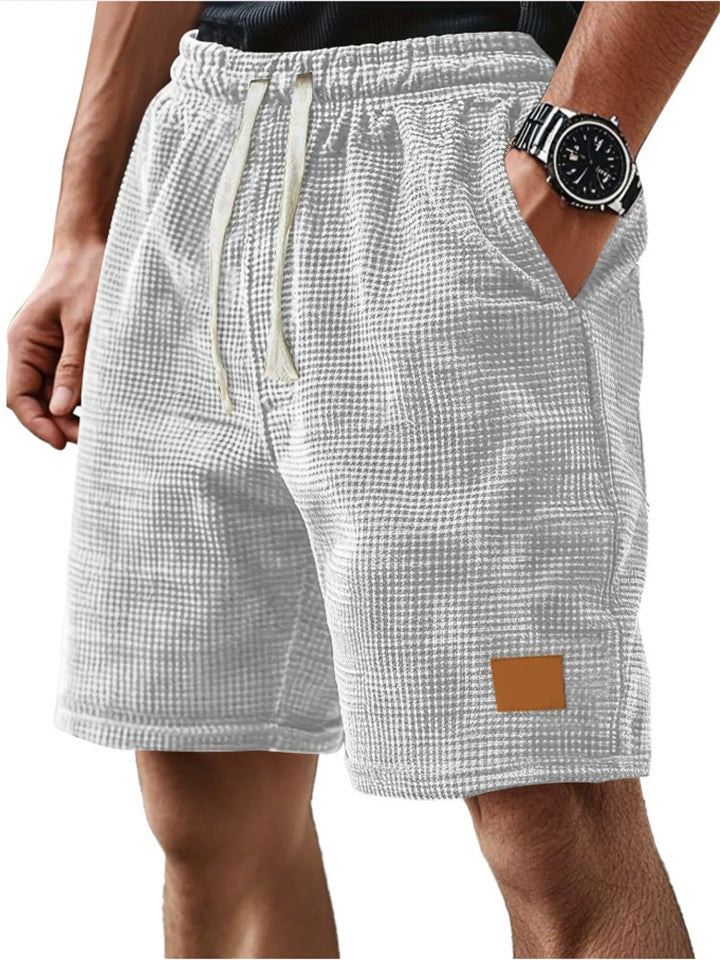 Men's Retro Summer Casual Waffle Drawstring Shorts