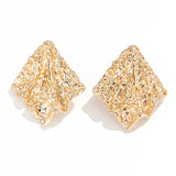 Creased Rhombus Fashion Vintage Earrings for Lady