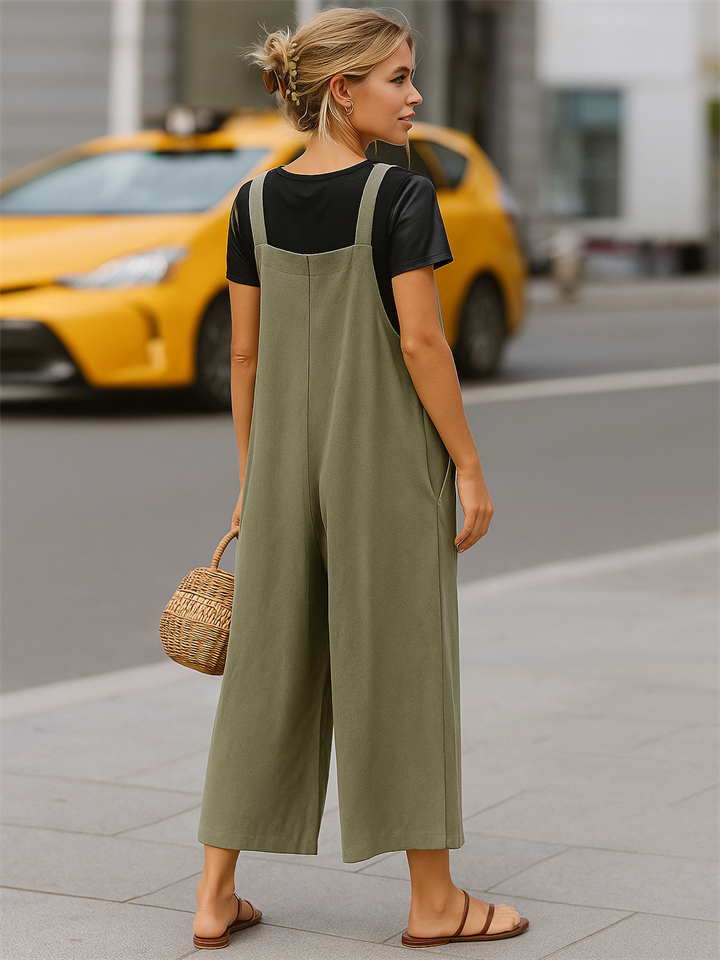 Women’s Loose Fit Wide Leg Jumpsuit Dungarees