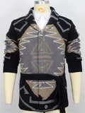 Men's Winter Heavy Industry Jacquard Button Up Cardigan Sweaters