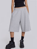 Women's Street Style Gray Comfy Casual Capri Sweatpants
