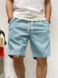 Retro Men's Casual Corduroy Drawstring Cargo Shorts
