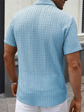 Men's Breathable Summer Hollow Short Sleeve Casual Shirts