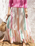 Popular Ethnic Style Printing Ladies Beach Maxi Skirt
