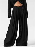 Women's Grunge Style Drop Waist Pleated Loose Fit Pants