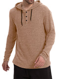 Men's Autumn Casual Solid Color Long-sleeved Pit Stripe Hoodie