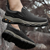 Men's Faux Leather Casual Slip-On Cozy Loafers Anti-Slip Flat Shoes