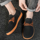 Men's Casual Contrast Color Breathable Mesh Slip-Ons Flats Shoes