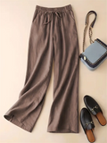 Leisure Linen High-Rise Oversized Pants for Women