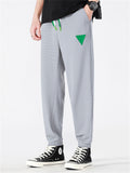 Unique Green Triangle Stretchy Summer Sweatpants for Men
