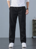 Men's Simple Style All Match Cotton Straight Leg Casual Pants