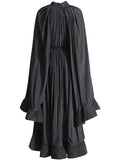 Women's Fashion Ruffled V-neck Cape Dresses