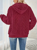 Women's Fleece Zip-up Loose Fit Sherpa Jacket Casual Warm Coat