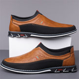 Men's Casual Faux Leather Flats Slip-ons Shoes