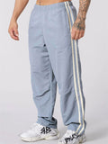 Men's Casual Side Striped Elastic Waist Sports Trousers