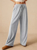 Women's Summer Solid Color Corduroy Low Waist Drape Pants