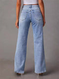Women's Leisure High Waist Trendy Blue Jeans