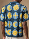 Men's Summer Trendy Hollow Crocheted Short Sleeve Knitted Shirts