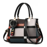 Korean Style Plaid Print Simple Modern Female Handbag