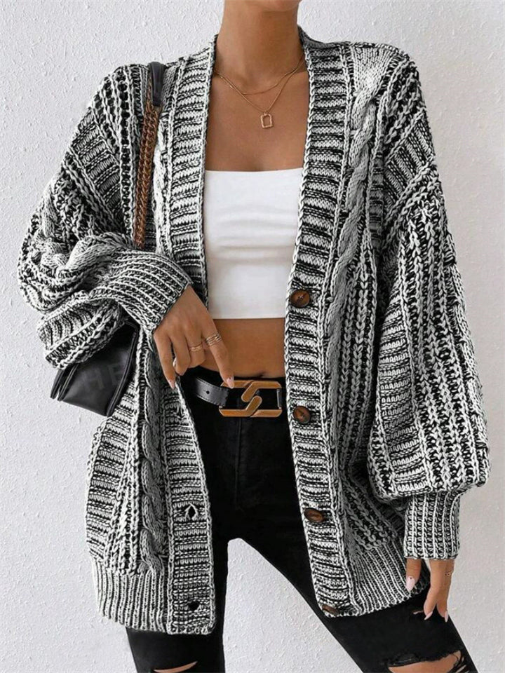 Women's Stylish Oversized Knit Cardigan Casual Sweaters