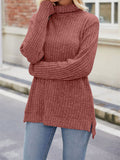 Women's Striped Texture High Neck Slim Fit Shirt