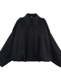 Women's Trendy Zipper Chic BatWing Sleeve Bomber Jackets