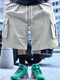 Retro Plus Size Cargo Drawstring Shorts for Male