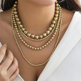 Multilayered Bright Beads Necklaces for Ladies
