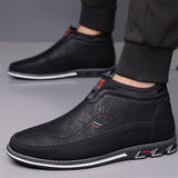 Men's Contrast Color Casual High Top Slip-ons Shoes