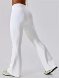 Women's Solid Color Sporty Flared Yoga Pants