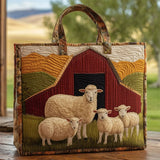 Farmhouse Sheep Family Canvas Tote Bag