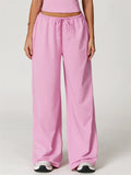 ‌Women's Comfy Candy Color Drawstring Loose Fit Flowy Pants‌