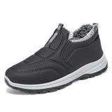 Men's Comfortable Warm Plush Liner Walking Sneakers
