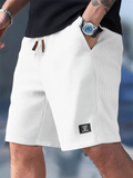 Men's Summer Waffle Knit Casual Breathable Drawstring Shorts