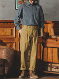 Men's Retro Style Straight Leg American Causal Cargo Pants