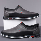 Men's Casual Faux Leather Flats Slip-ons Shoes