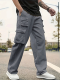 Men's Loose Streetwear Retro Cargo Pants with Multiple Pockets