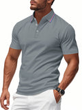 Men's Casual Solid Color Mesh Quick-drying Polo Shirts
