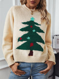 Women's Autumn Round Neck Christmas Tree Pullover Sweaters