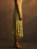 Women's Elegant Chic Circle Pattern Lace Flowy Skirts