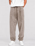 Mens Distressed Loose Fit Drawstring Pants Casual Sweatpants
