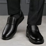 Men's Middle-Aged Casual Cozy Patent Leather Dress Shoes
